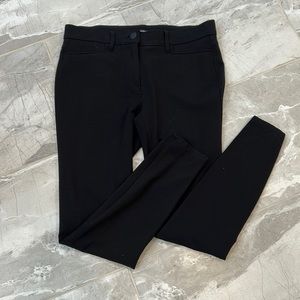 Loft black zip front stretch straight pants size 8